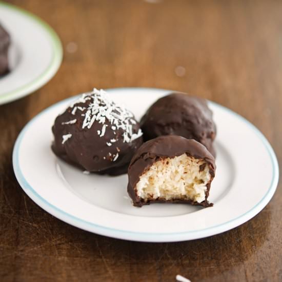 Chocolate Covered Coconut Bites