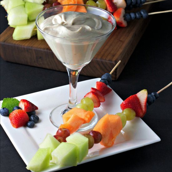 Fruit Kabobs with Vanilla Dip