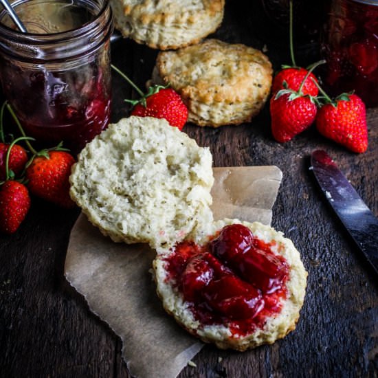 Biscuits and Strawberry Jam