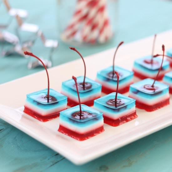 Red White and Blue Jello Shots