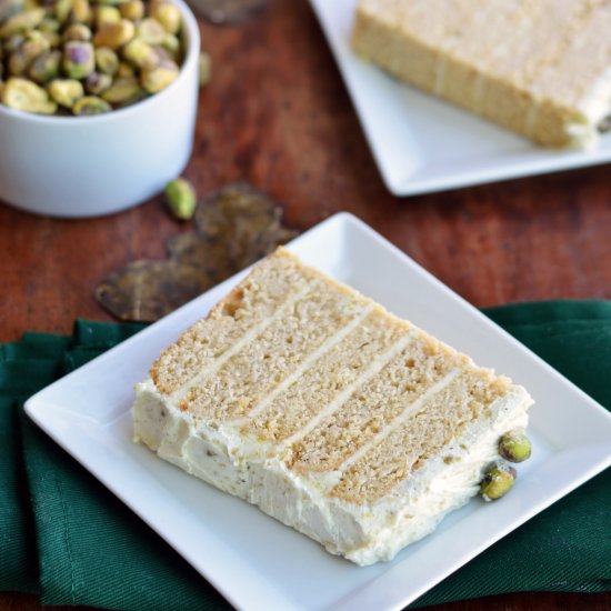 Maple Pistachio Layer Cake