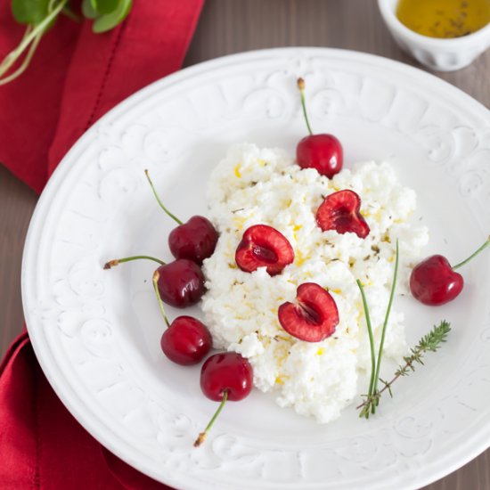 Cherries and Ricotta Salad