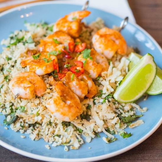 Thai Prawns with Cauliflower Rice