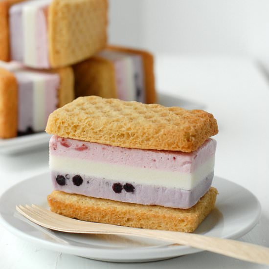 3 Layer Ice Cream Sandwiches