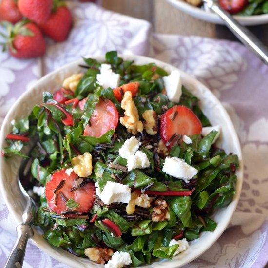 Strawberry and Swiss Chard Salad