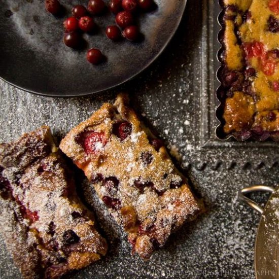 Sour-Cherry June-Berry Clafoutis