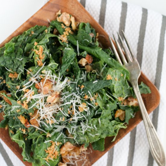 Kale Salad with Walnuts & Parmesan