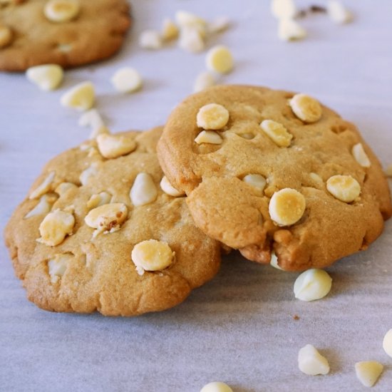 Macadamia and White Choc Cookies