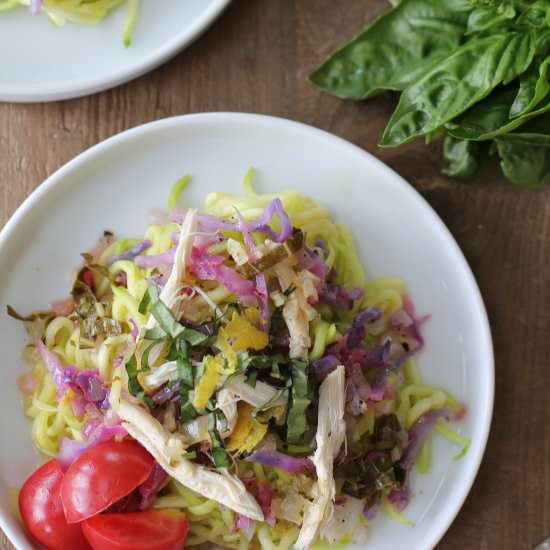 White Wine Lemon Sauce and Zoodles