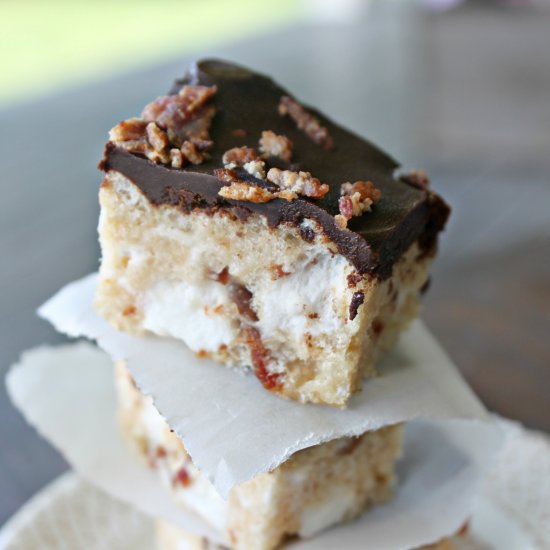 Maple Bacon Crispy Squares