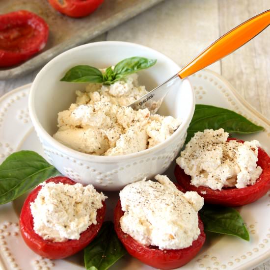 Roasted Roma Tomatoes with Ricotta