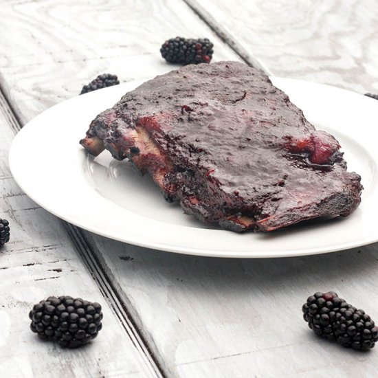 Smoked Ribs with Blackberry Glaze