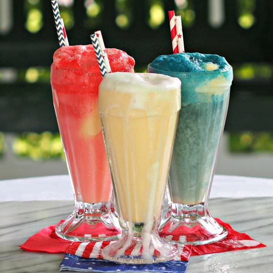 Patriotic Ice Cream Sodas