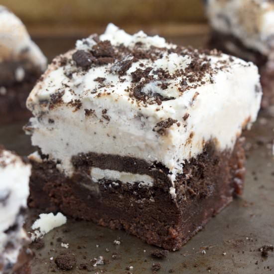 Brownie Oreo Ice Cream Bars