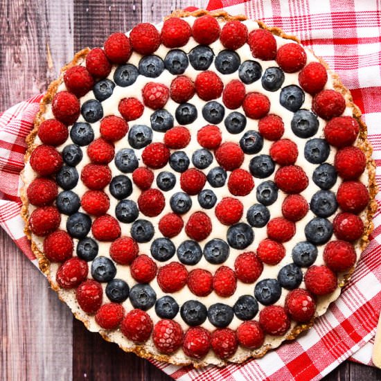 Festive Raspberry + Blueberry Tart