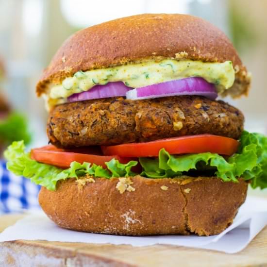 Smokey Sweet Potato Burgers