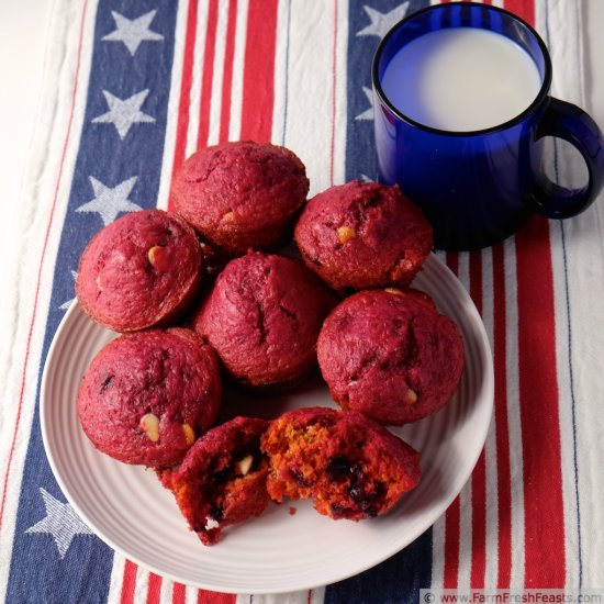 Red, White and Blue Muffins