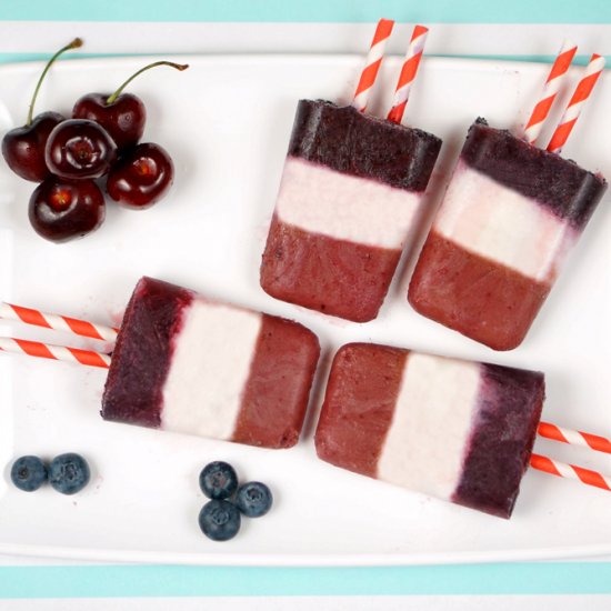 Healthy 4th of July Popsicles