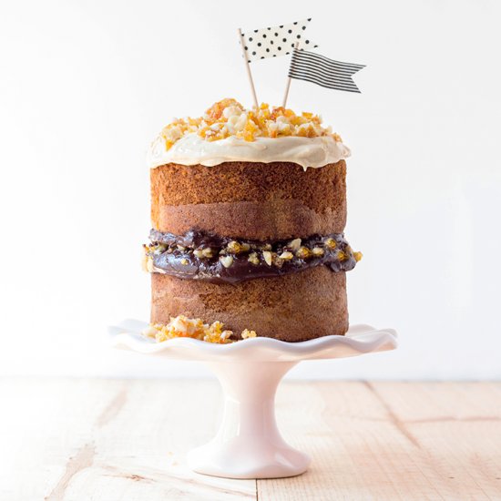 Towering Hazelnut Praline Cake