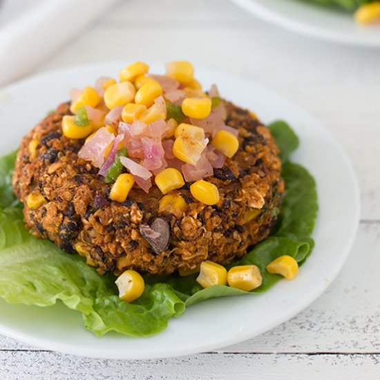 Black Bean & Corn Quinoa Burgers