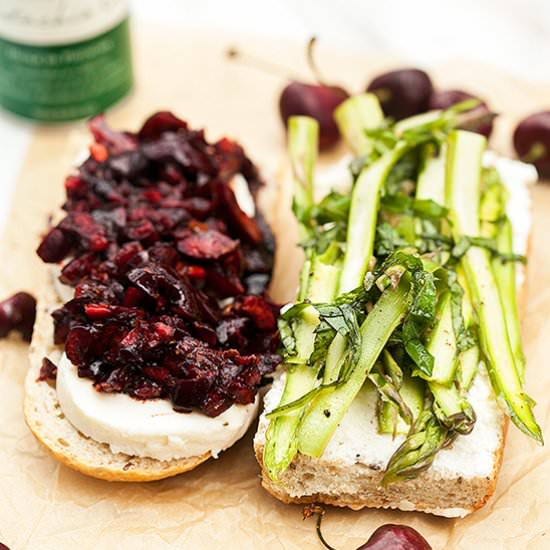 Cherry and Asparagus Panini