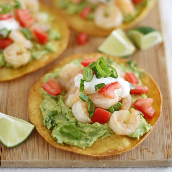 Shrimp Avocado Tostadas