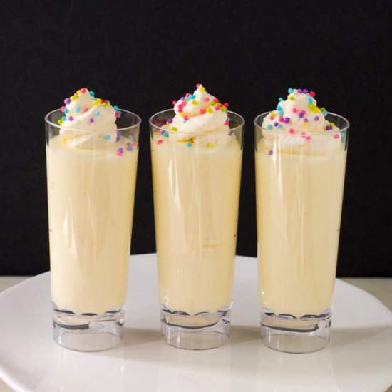 Birthday Cake Pudding Shots