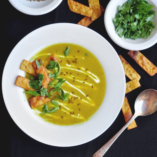 Yellow Squash Soup w/ Toasted Cumin