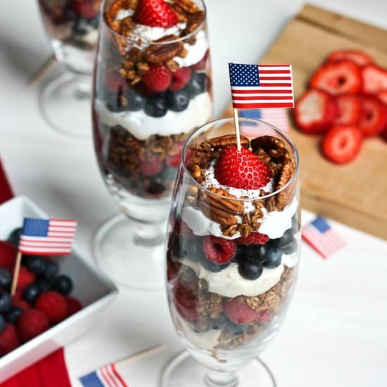 4th of July Granola Parfaits