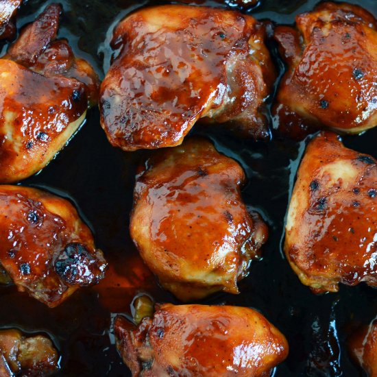 Peachy BBQ chicken