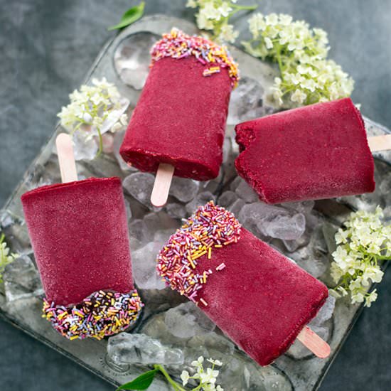 Beetroot & Raspberry Popsicles