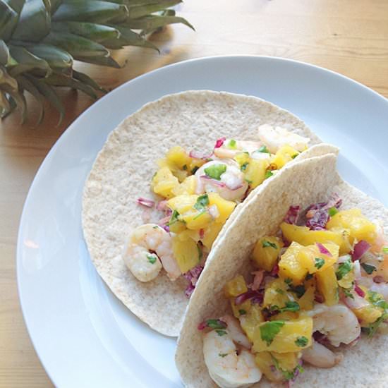 Shrimp Tacos with Pineapple Salsa