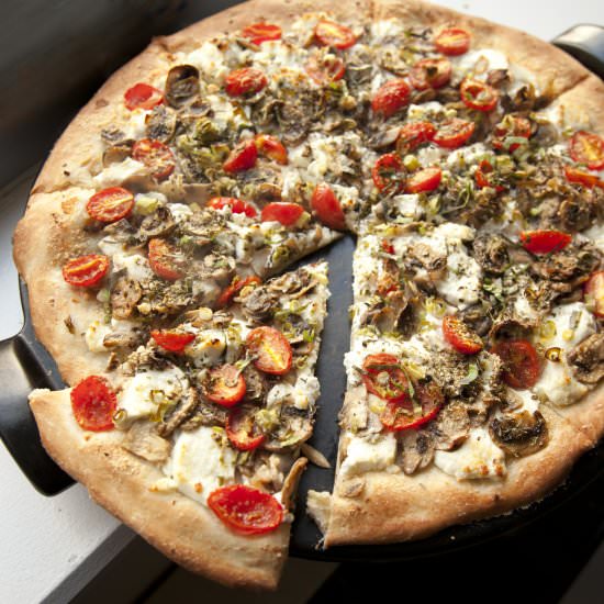 Goat Cheese & Mushroom Pizza