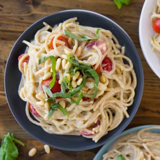 Creamy Lemon Artichoke Spaghetti