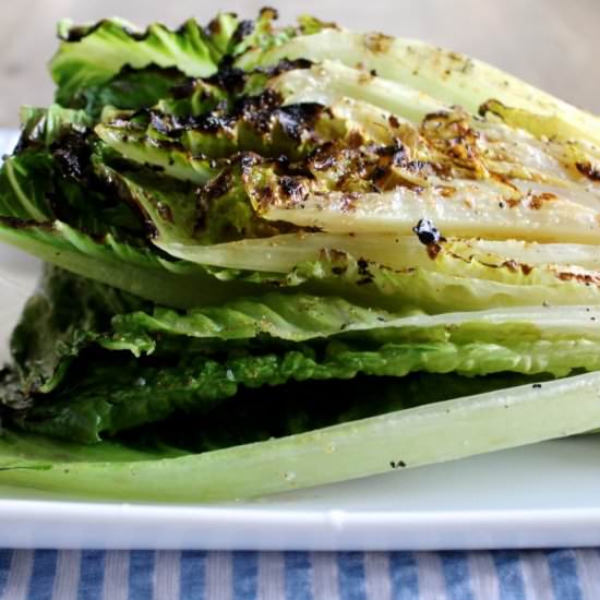 Grilled Romaine with Lemon & Parmesan