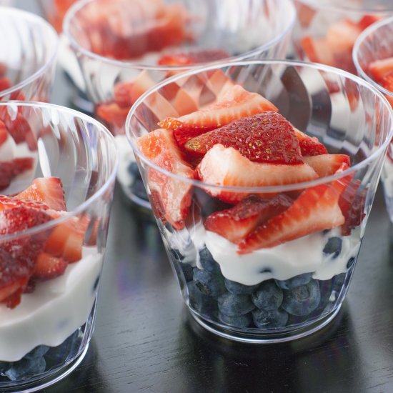 Red White and Blue Berry Cups