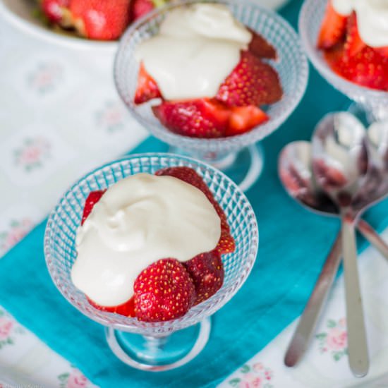 Strawberries with Creme Fraiche