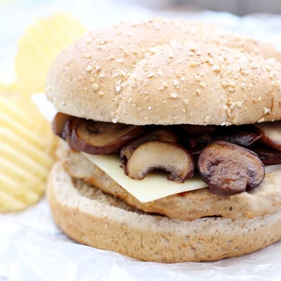 Mushroom & Swiss Turkey Burger