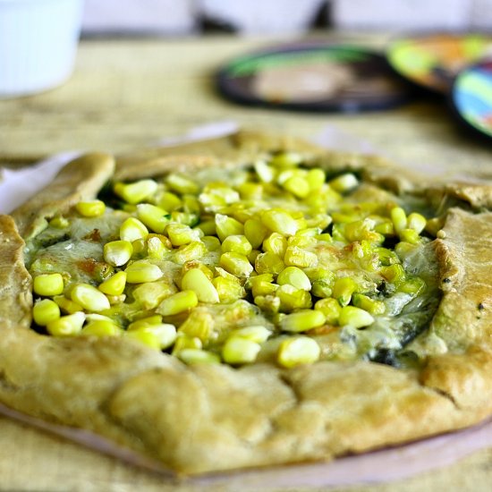 Corn and Spinach Galette