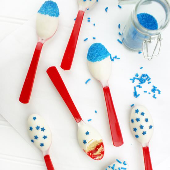 Stars & Stripes Cake Batter Spoons