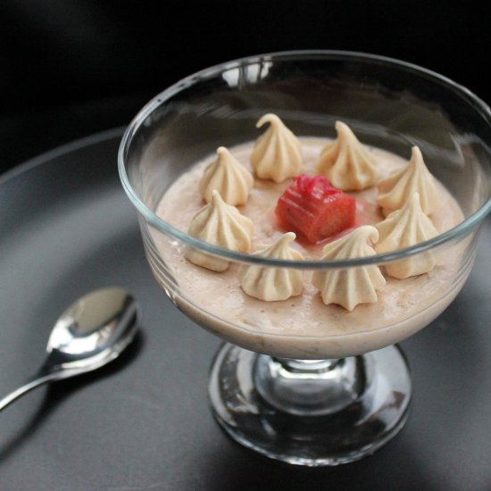 Rhubarb Posset & Jasmine Meringue