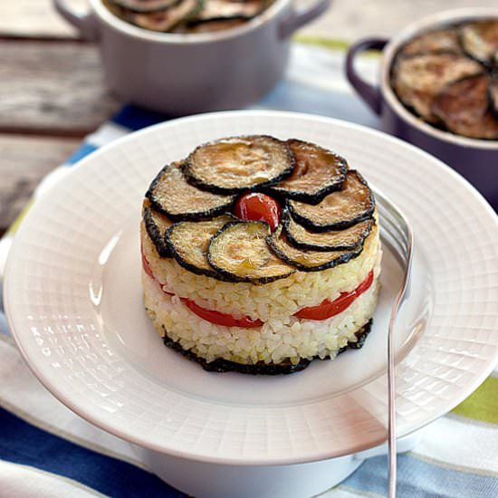 Zucchini and Rice Timbale