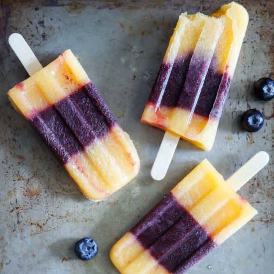 Peach Blueberry Margarita Popsicles