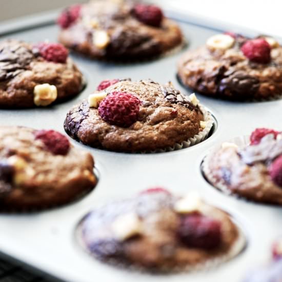 Chocolate Raspberry Hazelnut Muffin