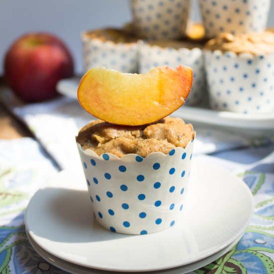 Dairy and Gluten Free Peach Muffins