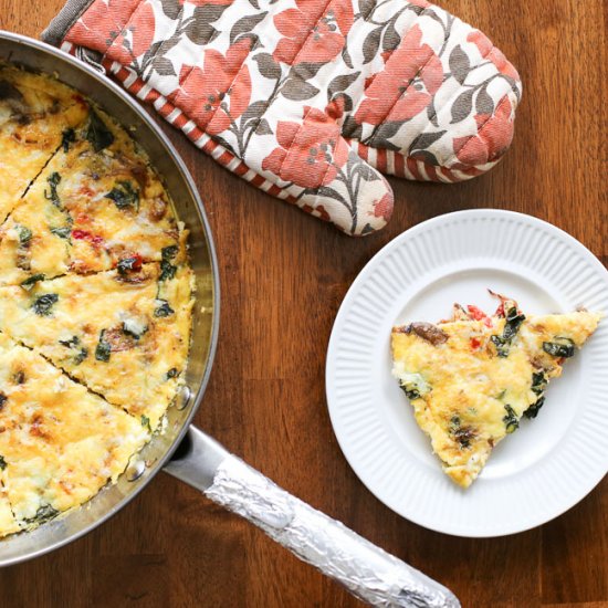 Bacon & Roasted Red Pepper Frittata