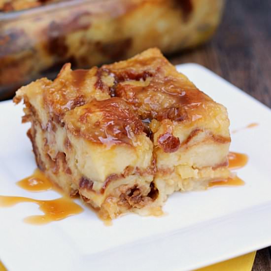 Caramel Pina Colada Bread Pudding