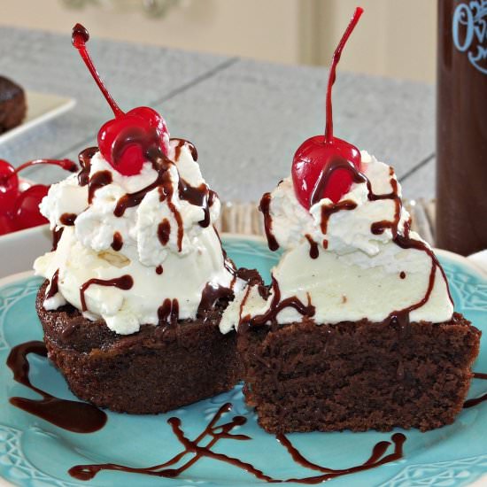 Hot Fudge Sundae Cupcake