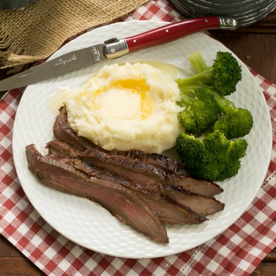 Grilled flank steak