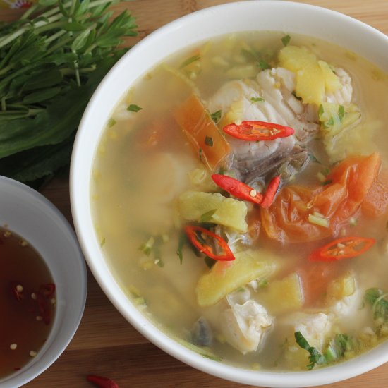 Vietnamese Pineapple with Fish Soup